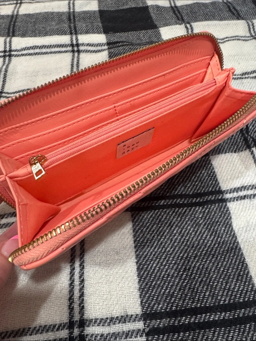 a new day Quilted Zip Wallet - Coral